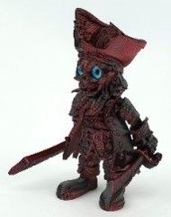 Подвижная игрушка антистресс 3D Пират Луи арт.1402 ; европодвес